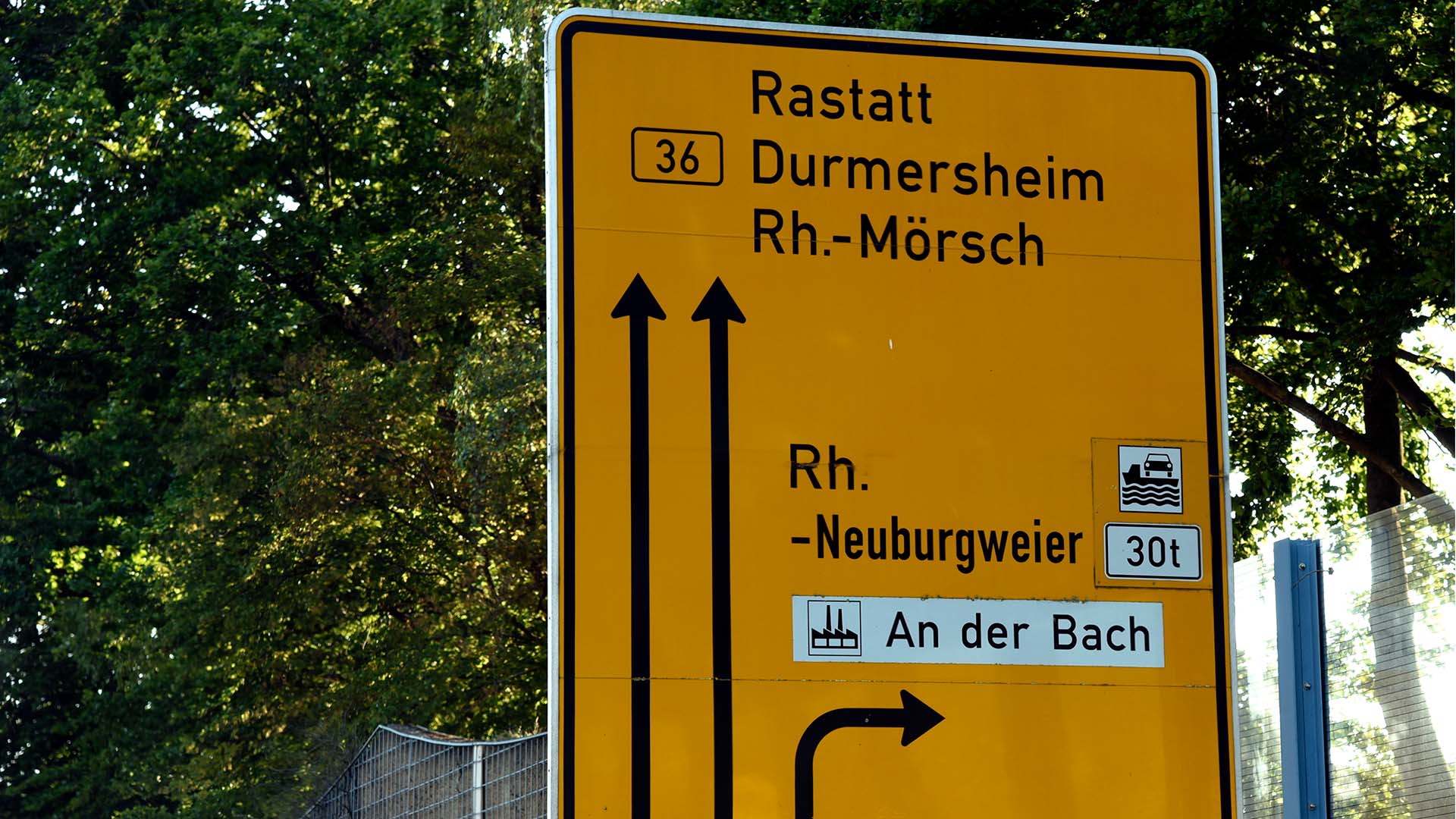 Anfahrt über die B36 Anfahrt über die B36